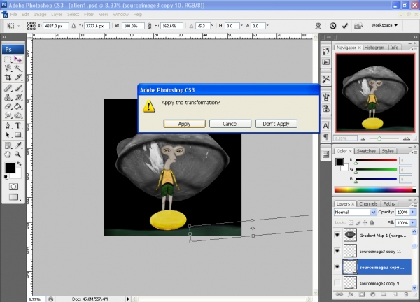 Creation of Alien Vacation: Step 31